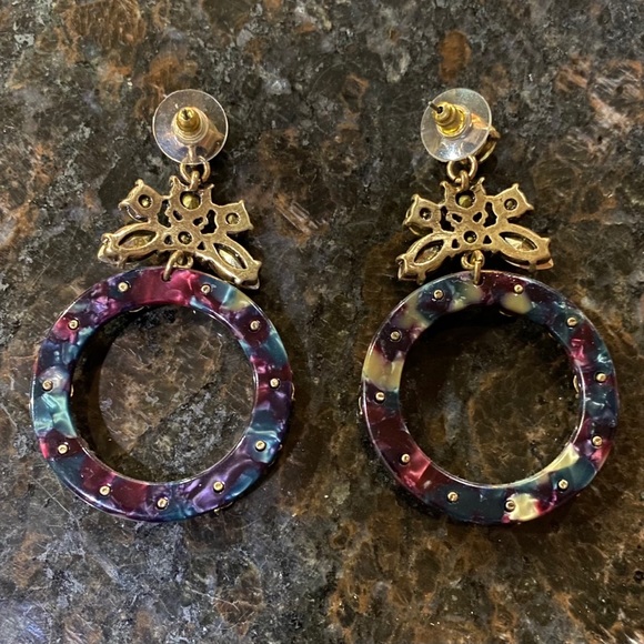 🎉HP🎉 Multi Color Rhinestone Earrings - Picture 5 of 5